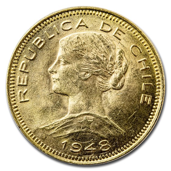 1948 Chile Gold 100 Pesos BU 1948 Chile Gold 100 Pesos BU